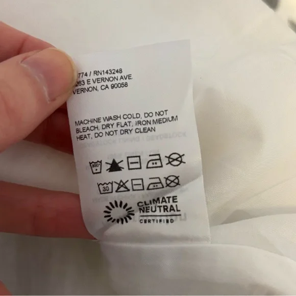 Reformation White Linen Ruffle Edge Midi Skirt - Picture 7 of 7